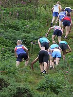 Under 17s climbing Torry - Photo © 2007 Tim Done